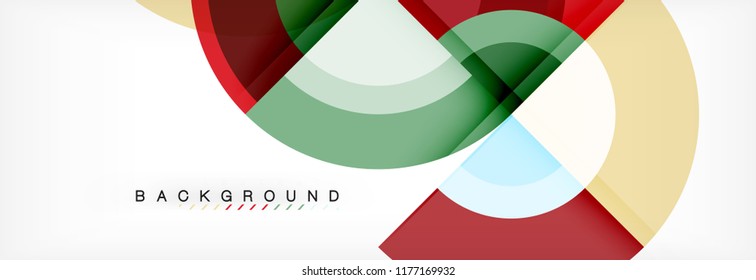 Fondo abstracto vectorial circular, círculos de formas geométricas