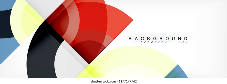 Vector circular abstract background, circles geometric shapes