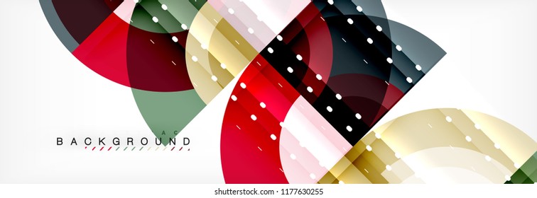 Vector circular abstract background, circles geometric shapes