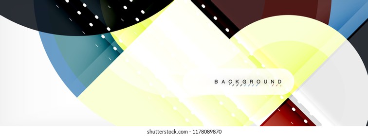 Vector circular abstract background, circles geometric shapes
