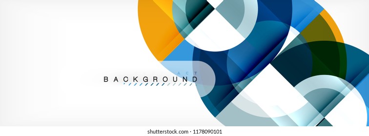 Vector circular abstract background, circles geometric shapes