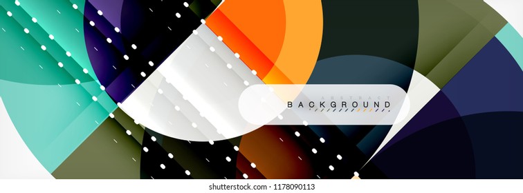 Vector circular abstract background, circles geometric shapes