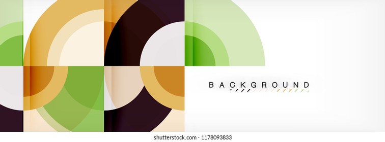 Vector circular abstract background, circles geometric shapes