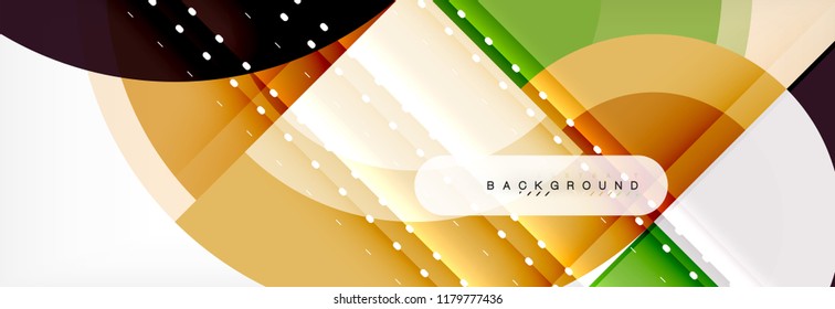 Fondo abstracto vectorial circular, círculos de formas geométricas
