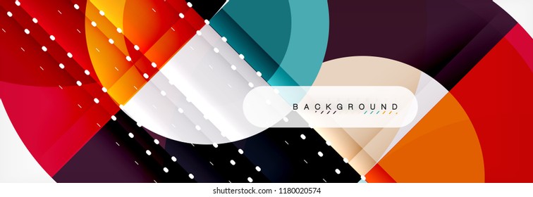 Vector circular abstract background, circles geometric shapes