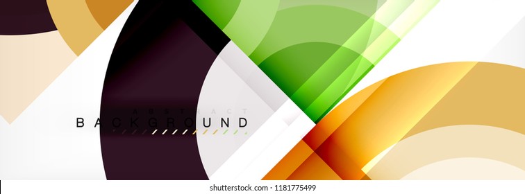 Vector circular abstract background, circles geometric shapes