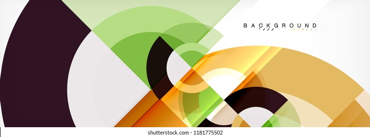 Vector circular abstract background, circles geometric shapes