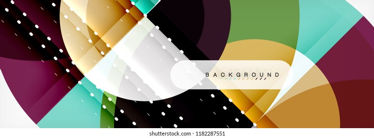 Vector circular abstract background, circles geometric shapes
