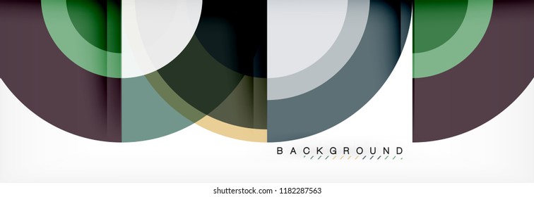 Vector circular abstract background, circles geometric shapes