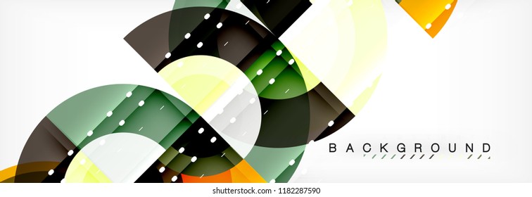 Vector circular abstract background, circles geometric shapes