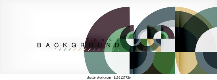 Vector circular abstract background, circles geometric shapes