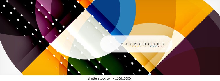 Vector circular abstract background, circles geometric shapes