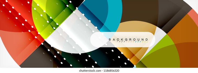 Vector circular abstract background, circles geometric shapes