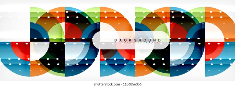 Vector circular abstract background, circles geometric shapes