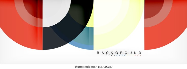 Vector circular abstract background, circles geometric shapes