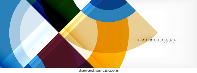 Vector circular abstract background, circles geometric shapes
