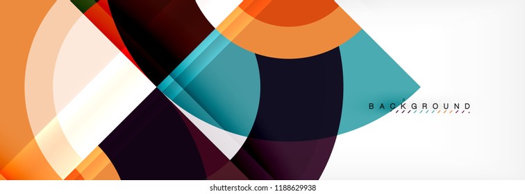 Vector circular abstract background, circles geometric shapes