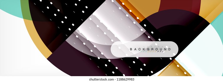 Vector circular abstract background, circles geometric shapes