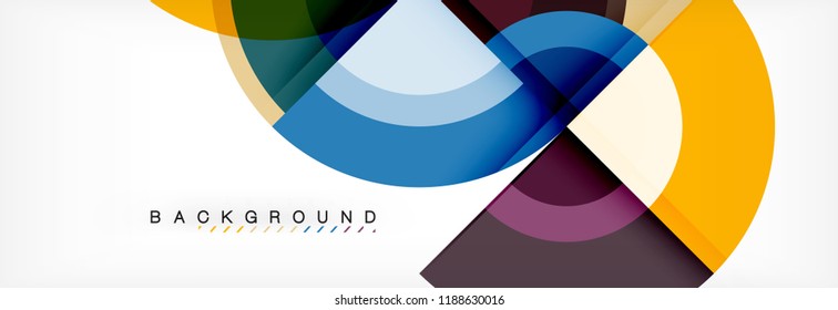 Vector circular abstract background, circles geometric shapes