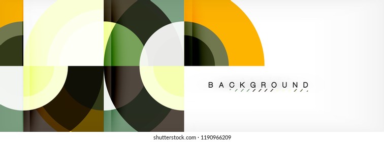 Vector circular abstract background, circles geometric shapes