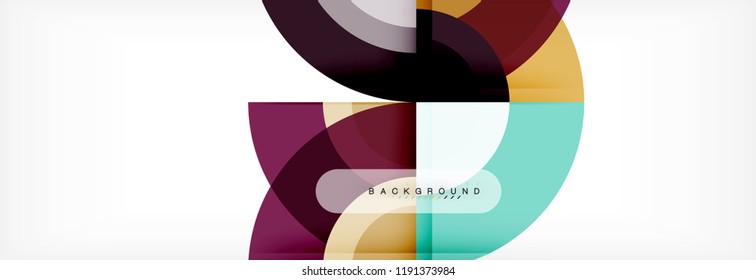 Vector circular abstract background, circles geometric shapes