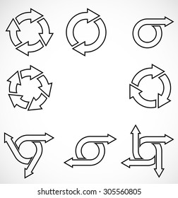 Vector circular arrows 