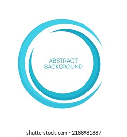 Vector circular banner. Circle of rotating waves. Frame design element.