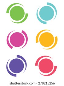 Vector circular design elements and frames