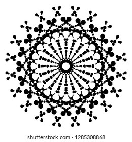 Vector circular elegant patterned element on a white background.