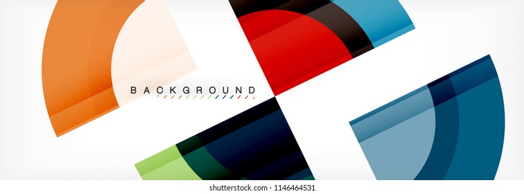 Vector circular geometric abstract background. Trendy illustration