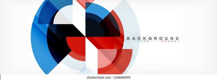 Vector circular geometric abstract background. Trendy illustration