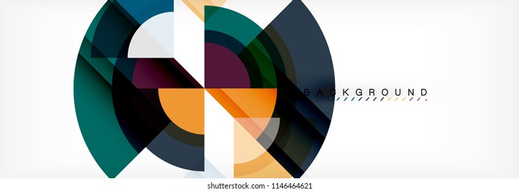 Vector circular geometric abstract background. Trendy illustration