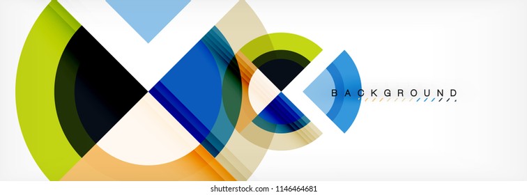 Vector circular geometric abstract background. Trendy illustration