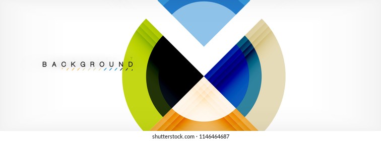 Vector circular geometric abstract background. Trendy illustration