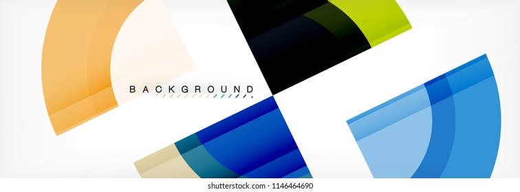 Vector circular geometric abstract background. Trendy illustration