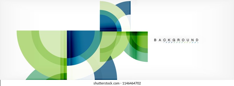 Vector circular geometric abstract background. Trendy illustration