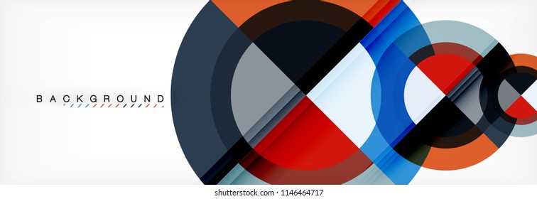 Vector circular geometric abstract background. Trendy illustration