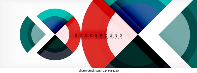 Vector circular geometric abstract background. Trendy illustration