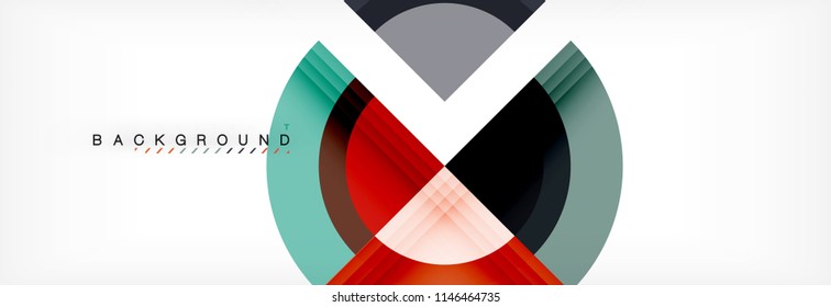 Vector circular geometric abstract background. Trendy illustration