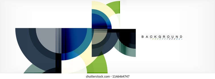 Vector circular geometric abstract background. Trendy illustration