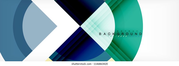 Vector circular geometric abstract background. Trendy illustration