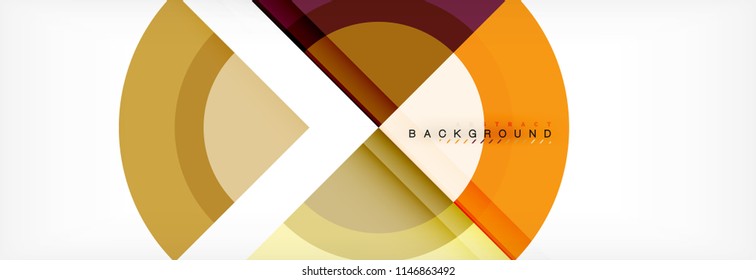 Vector circular geometric abstract background. Trendy illustration