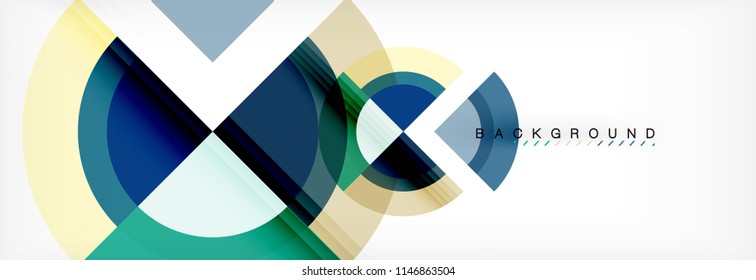 Vector circular geometric abstract background. Trendy illustration
