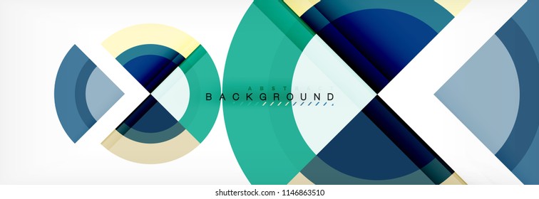 Vector circular geometric abstract background. Trendy illustration