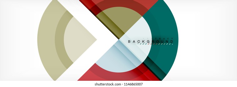 Vector circular geometric abstract background. Trendy illustration