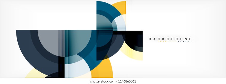 Vector circular geometric abstract background. Trendy illustration