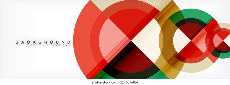 Vector circular geometric abstract background. Trendy illustration