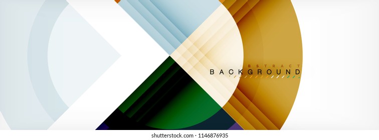 Vector circular geometric abstract background. Trendy illustration