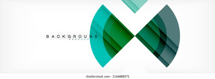 Vector circular geometric abstract background. Trendy illustration