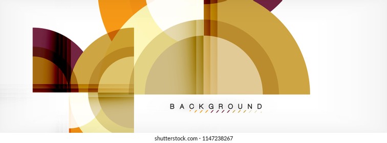 Fondo abstracto geométrico vectorial circular. Ilustración de moda